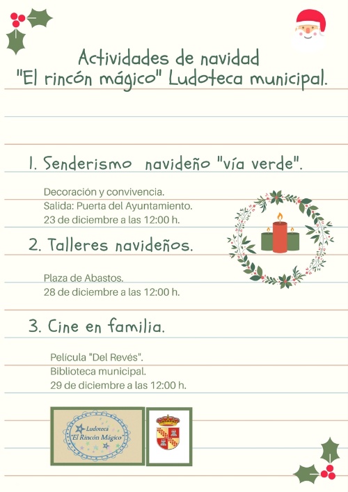 Actividades de navidad El rincón mágico Ludoteca municipal.