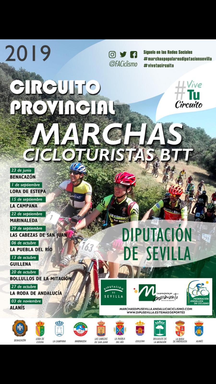 Cartel Circuito Provincial Marcha Cicloturistica 2019 Diputacion